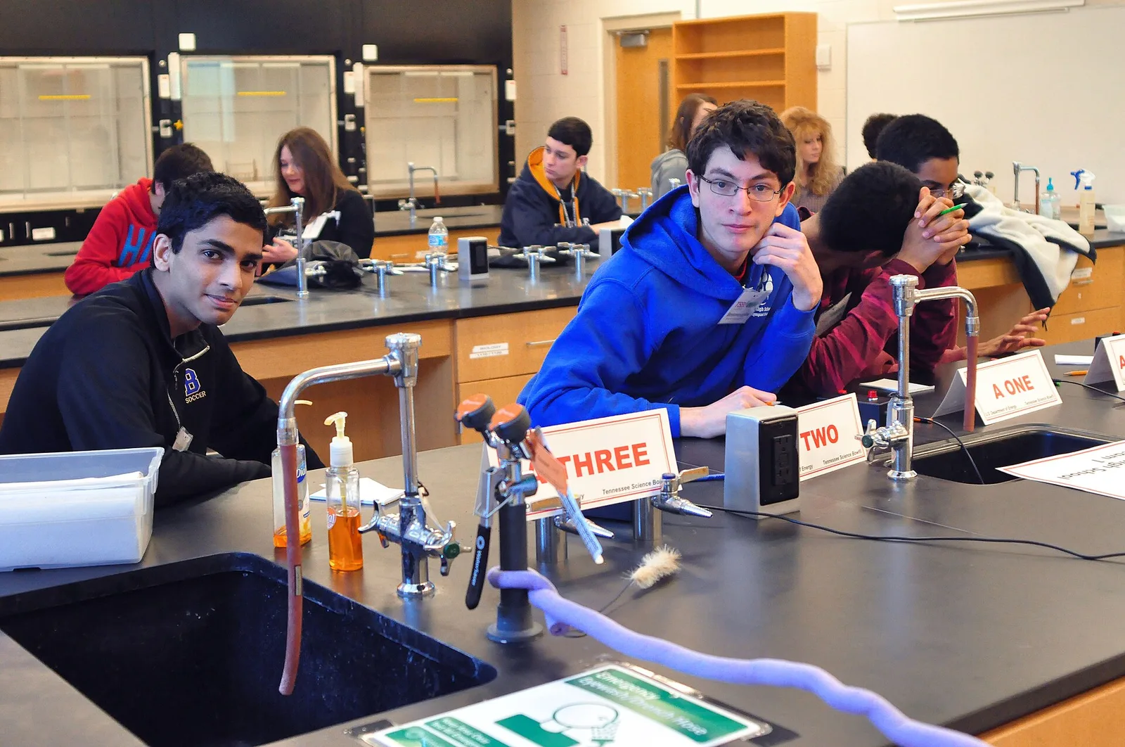 Brentwood High School students at the Tennessee Science Bowl, a U.S. Department of Energy competition, in 2015